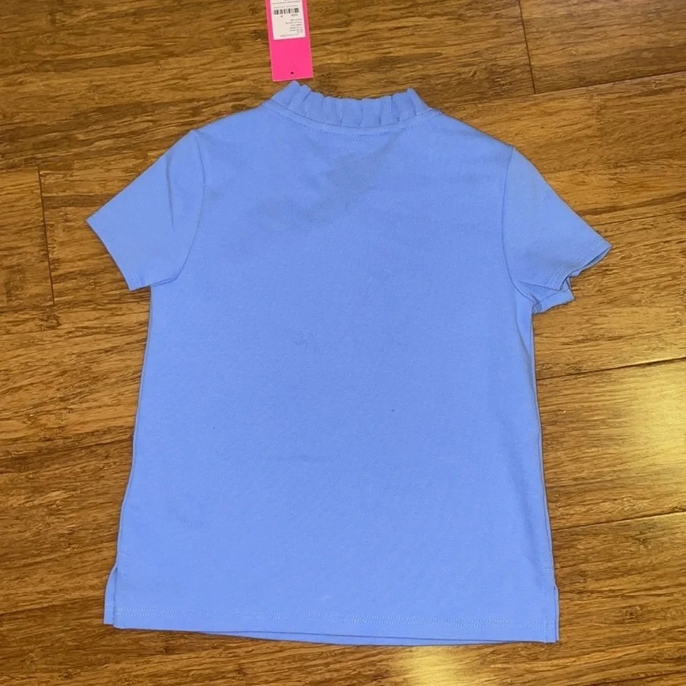 Lilly pulitzer girls Therry polo in blue hyacint size medium (6-7) NWT - Picture 7 of 10